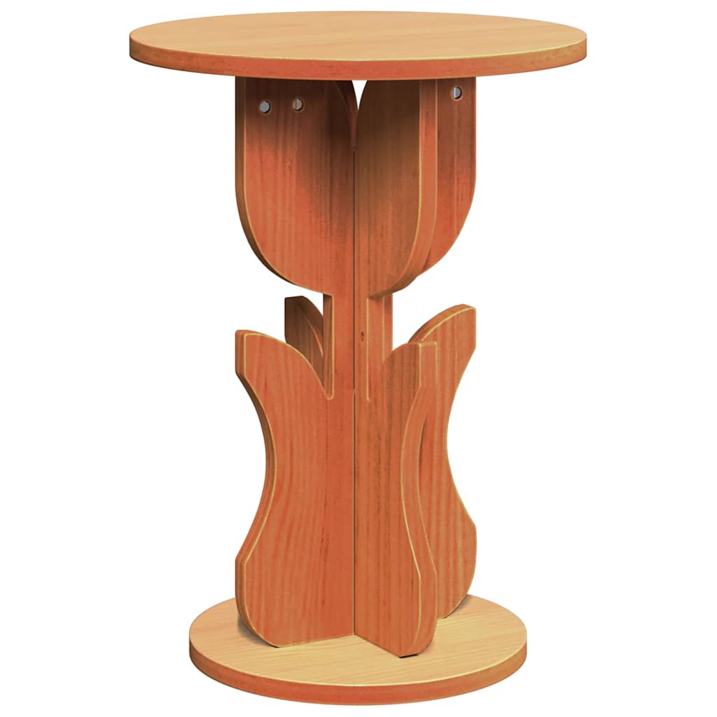 Coffee Table Wax Brown 39.5 x 39.5 x 53.5 cm Solid pine wood