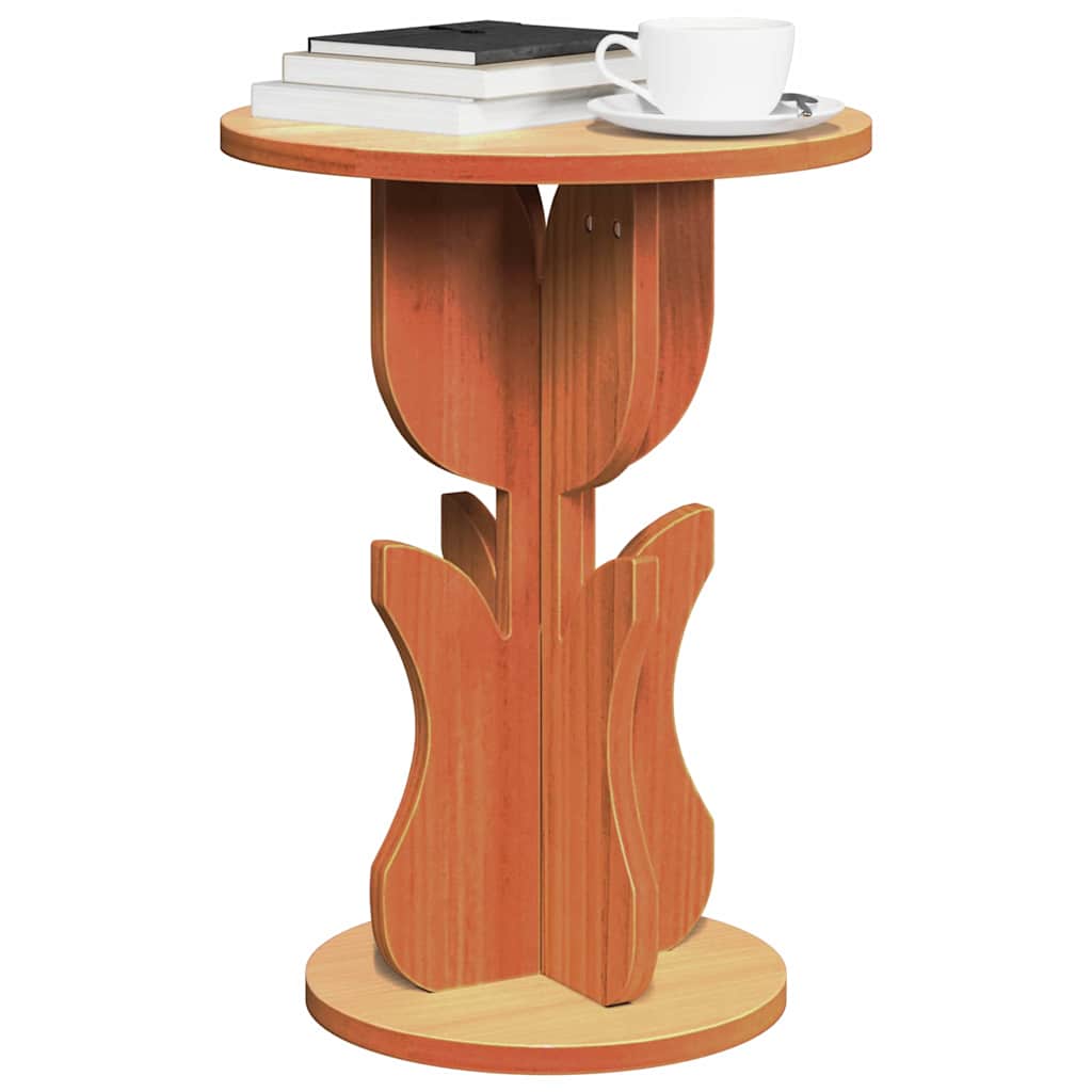 Coffee Table Wax Brown 39.5 x 39.5 x 53.5 cm Solid pine wood