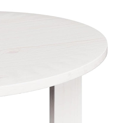 Coffee Table 2 pcs White Solid Pine wood