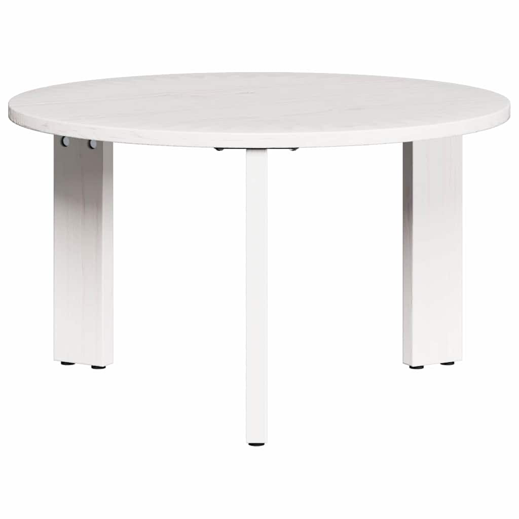 Coffee Table 2 pcs White Solid Pine wood