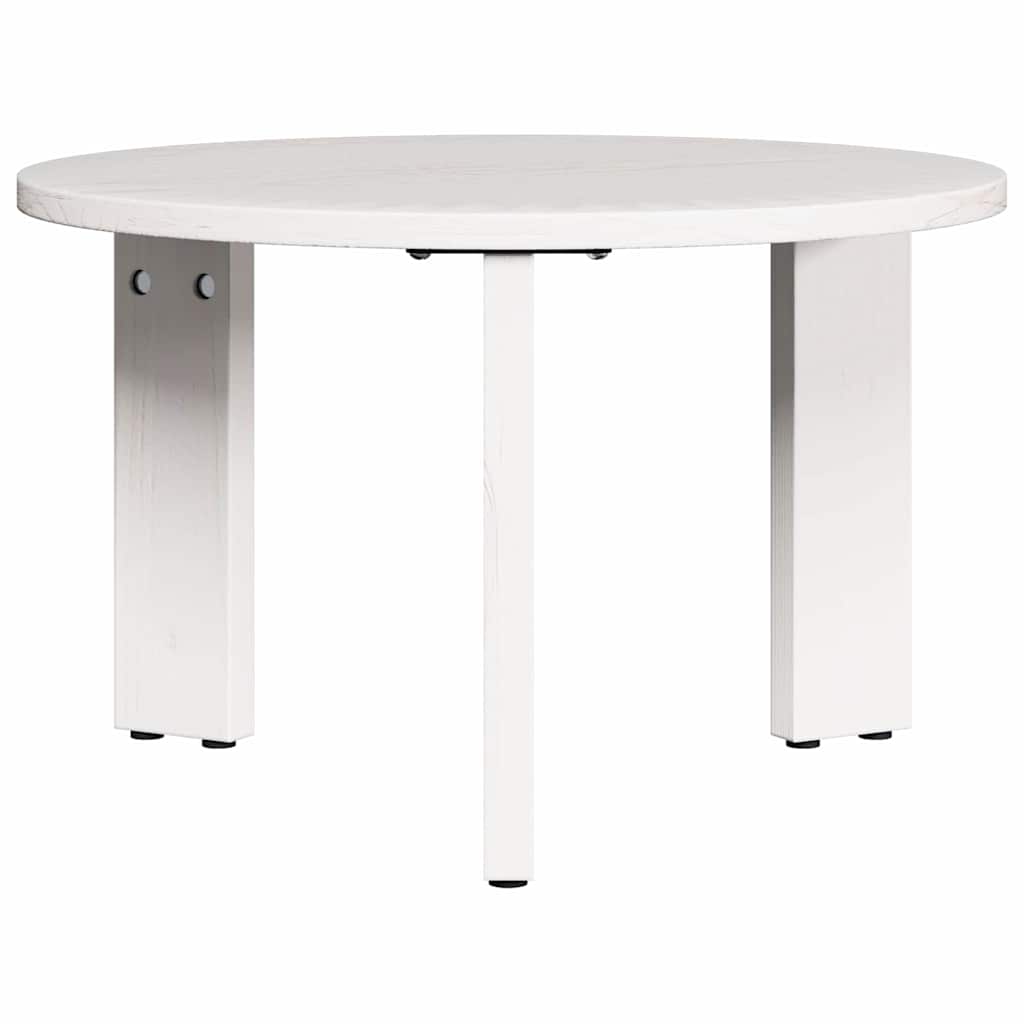 Coffee Table 2 pcs White Solid Pine wood
