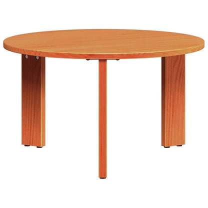 Coffee Table 2 pcs Wax Brown Solid Pine wood