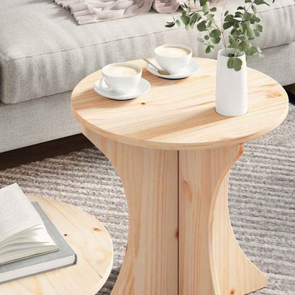 Coffee Table 2 pcs Natural Solid pine wood