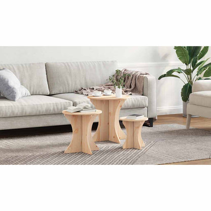 Coffee Table 3 pcs Natural