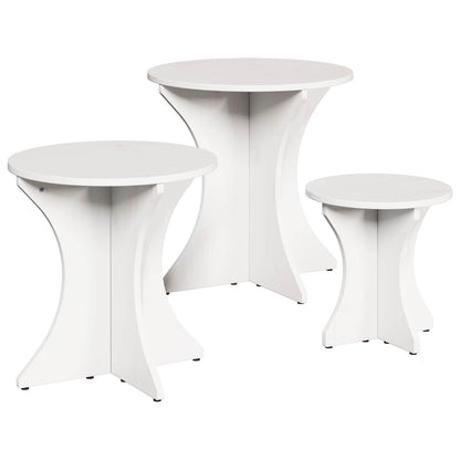 Coffee Table 3 pcs White