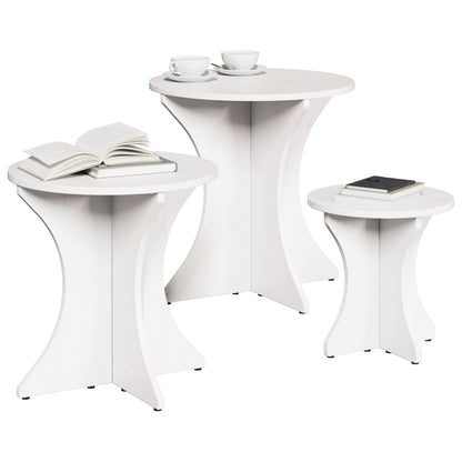 Coffee Table 3 pcs White