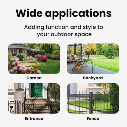 Fence Gate BOXTEL 103 x 124.5 cm Powder-Coated Steel Grey