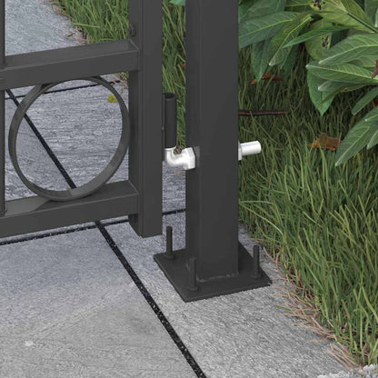 Fence Post ASSEN 200 x 88 x 14 cm Steel Grey Lockable