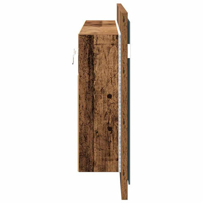 LED Mirror Cabinet Old Wood 100 x 12 x 45 cm Engineered Wood