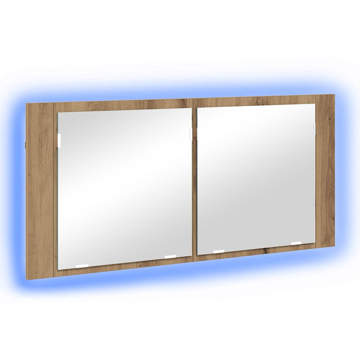 LED Mirror Cabinet Artisan Oak 100 x 12 x 45 cm Engineered Wood