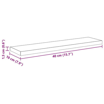 Bookshelf Board 4 pcs Black 40 x 10 x 1.5 cm Engineered Wood