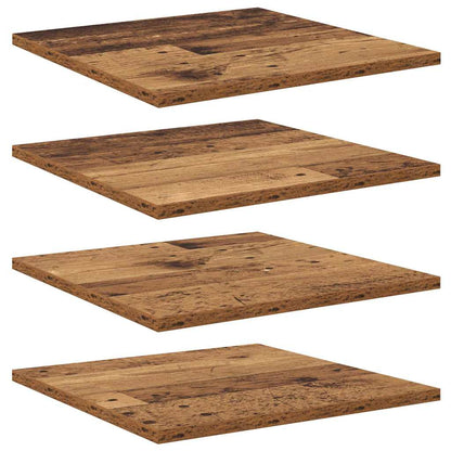 Bookshelf Board 4 pcs Brown 40 x 40 x 1.5 cm Engineered Wood