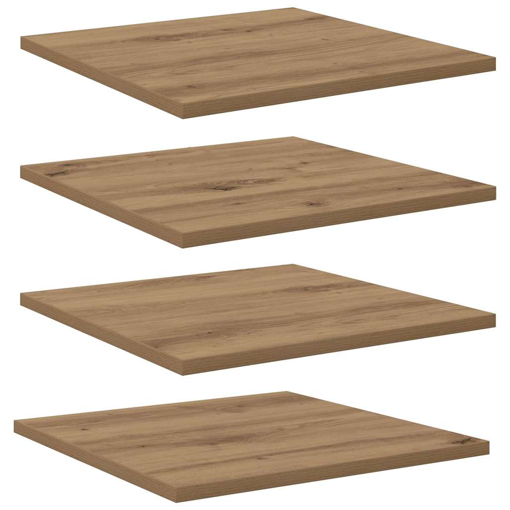 Bookshelf Board 4 pcs Brown 40 x 40 x 1.5 cm Engineered Wood
