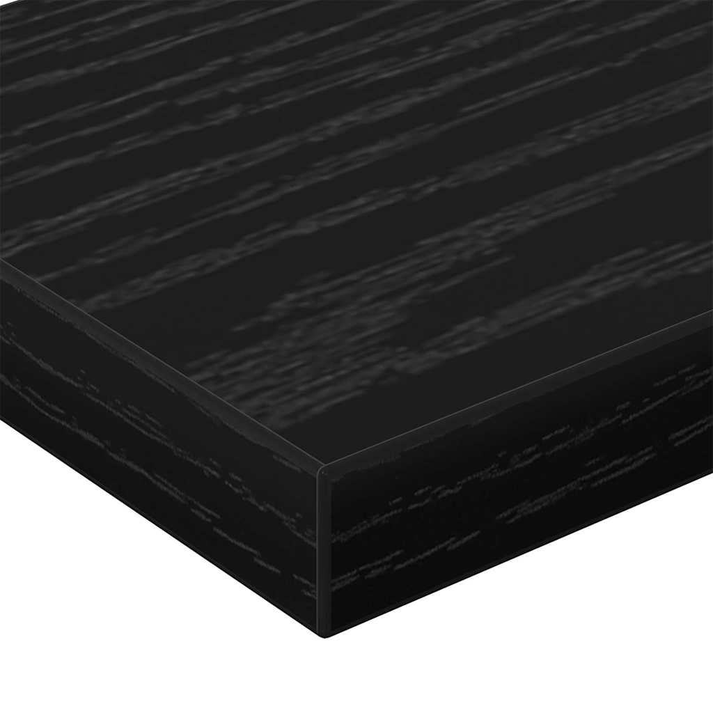 Bookshelf Board 4 pcs Black 60 x 10 x 1.5 cm Engineered Wood