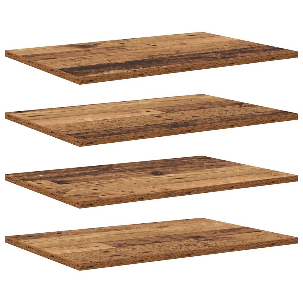 Bookshelf Board 4 pcs Brown 60 x 40 x 1.5 cm Engineered Wood