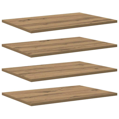 Bookshelf Board 4 pcs Brown 60 x 40 x 1.5 cm Engineered Wood