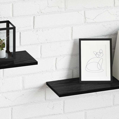 Bookshelf Board 4 pcs Black 80 x 20 x 1.5 cm Engineered Wood