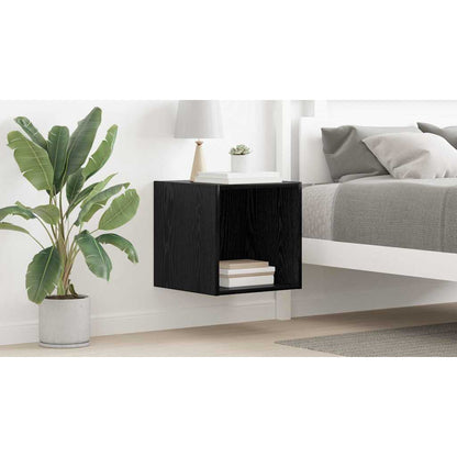 Wall Cabinet Black Oak 37 x 37 x 37 cm Engineered Wood