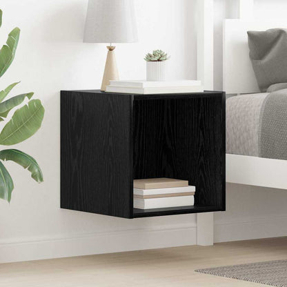 Wall Cabinet Black Oak 37 x 37 x 37 cm Engineered Wood