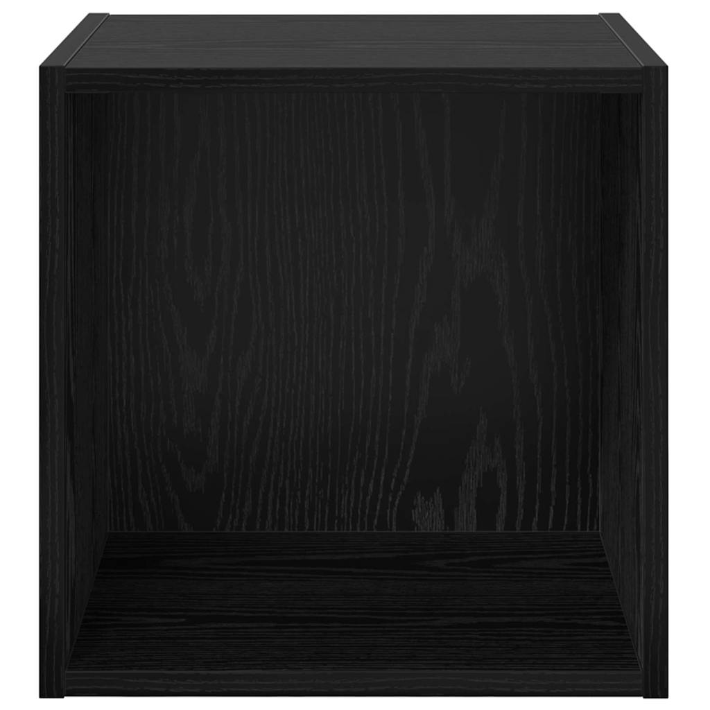 Wall Cabinet Black Oak 37 x 37 x 37 cm Engineered Wood