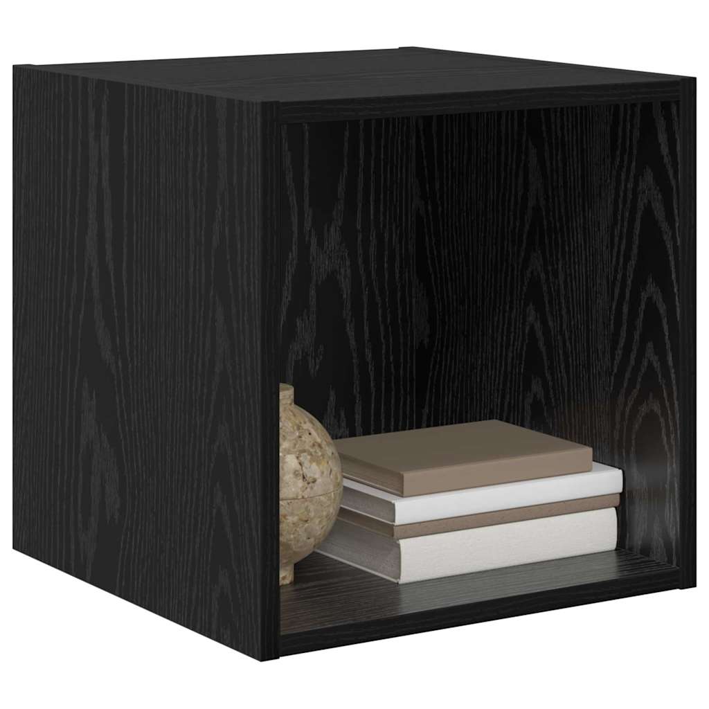 Wall Cabinet Black Oak 37 x 37 x 37 cm Engineered Wood