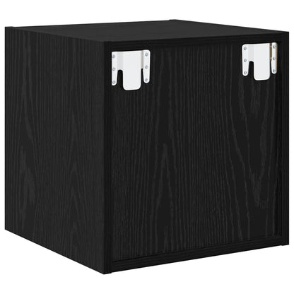 Wall Cabinet 2 pcs Black Oak 37 x 37 x 37 cm Engineered Wood