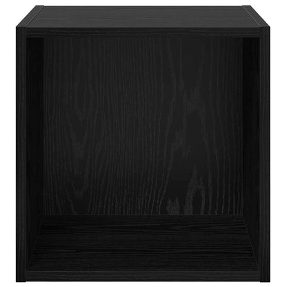 Wall Cabinet 2 pcs Black Oak 37 x 37 x 37 cm Engineered Wood