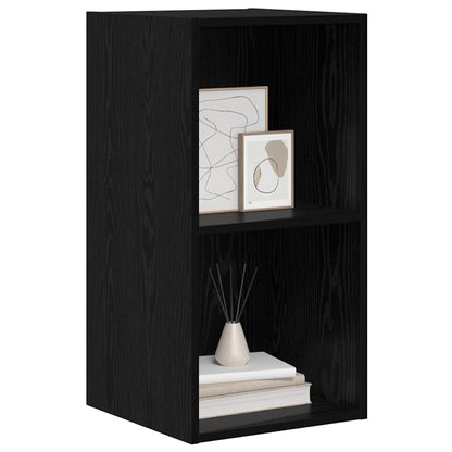 TV Cabinet Set Black Oak 37 x 37 x 72 cm Engineered Wood