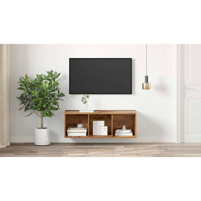 TV Cabinet Set Old Wood 37 x 37 x 107 cm Engineered Wood