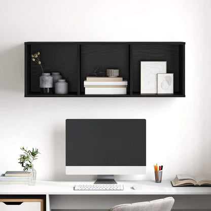 TV Cabinet Set Black Oak 37 x 37 x 107 cm Engineered Wood
