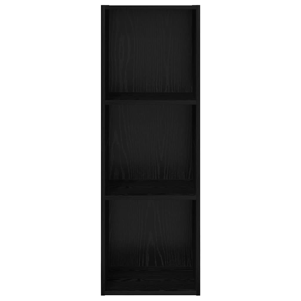 TV Cabinet Set Black Oak 37 x 37 x 107 cm Engineered Wood