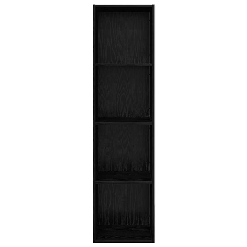 TV Cabinet Set Black Oak 37 x 37 x 142.5 cm Engineered Wood