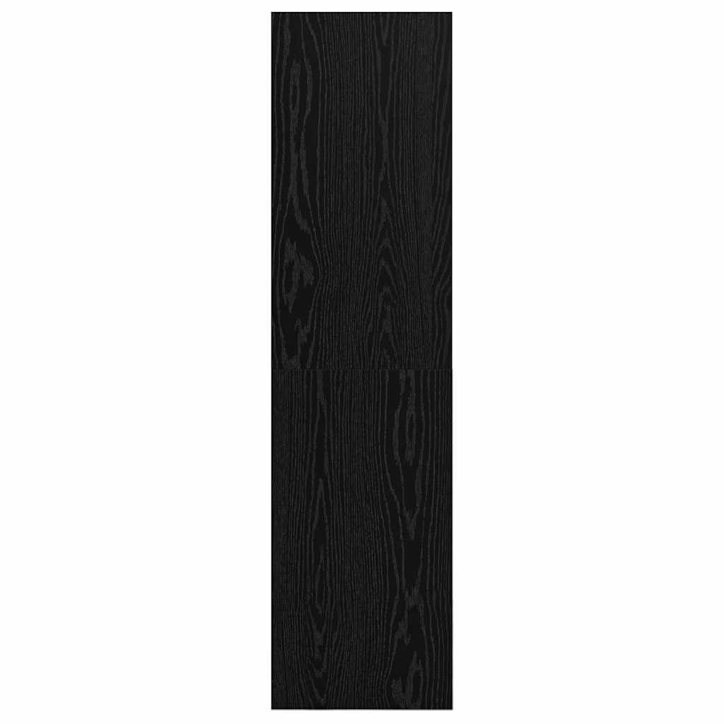 TV Cabinet Set Black Oak 37 x 37 x 142.5 cm Engineered Wood