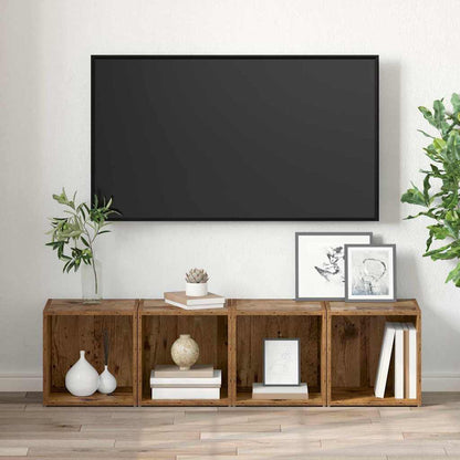 TV Cabinet Set 2 pcs Old Wood 37 x 35 x 37.5 cm Engineered Wood