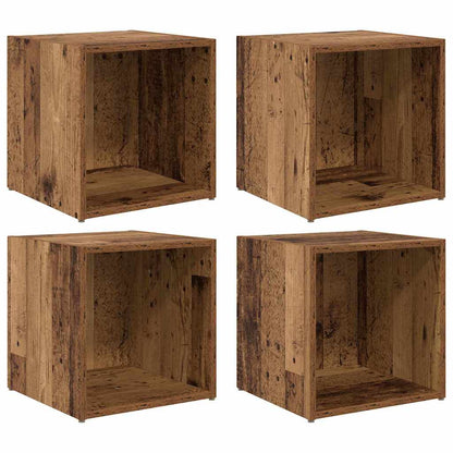 TV Cabinet Set 4 pcs Old Wood 37 x 35 x 37.5 cm Engineered Wood