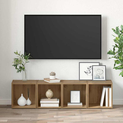 TV Cabinet Set Wall-mounted 2 pcs Artisan Oak 37 x 35 x 37.5 cm