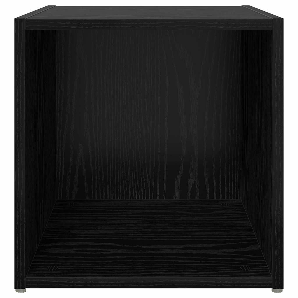 TV Cabinet Set 2 pcs 37 x 35 x 37.5 cm Black Engineered Wood