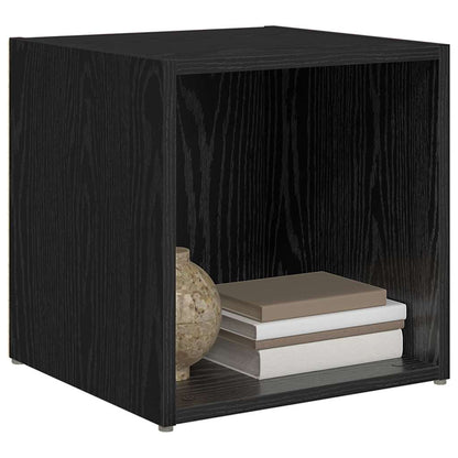 TV Cabinet Set 2 pcs 37 x 35 x 37.5 cm Black Engineered Wood