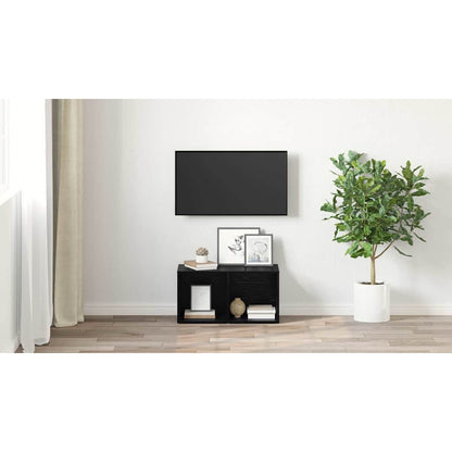 TV Cabinet Set Black 72 x 35 x 37 cm Engineered Wood