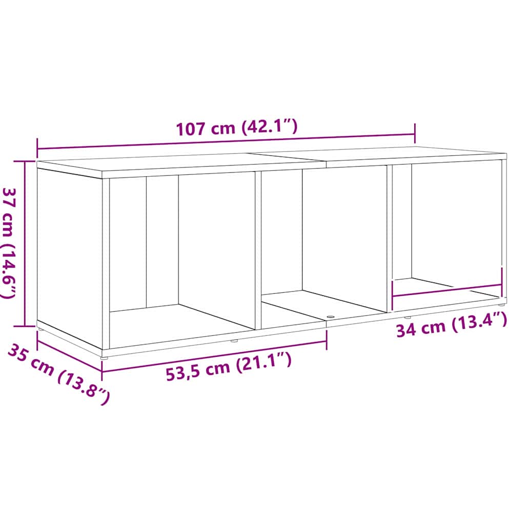 TV Cabinet Set Brown 72 x 35 x 37 cm Engineered Wood