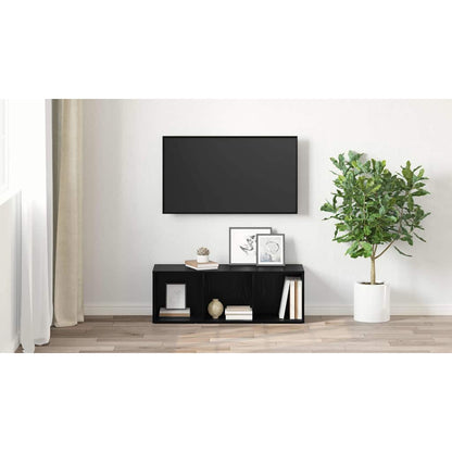TV Cabinet Set Black 72 x 35 x 37 cm Engineered Wood
