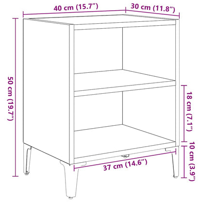 Bedside Cabinet 2 pcs Artisan Oak 40 x 30 x 50 cm