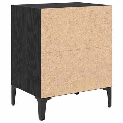 Bedside Cabinet 2 pcs Black Oak 40 x 30 x 50 cm Engineered Wood