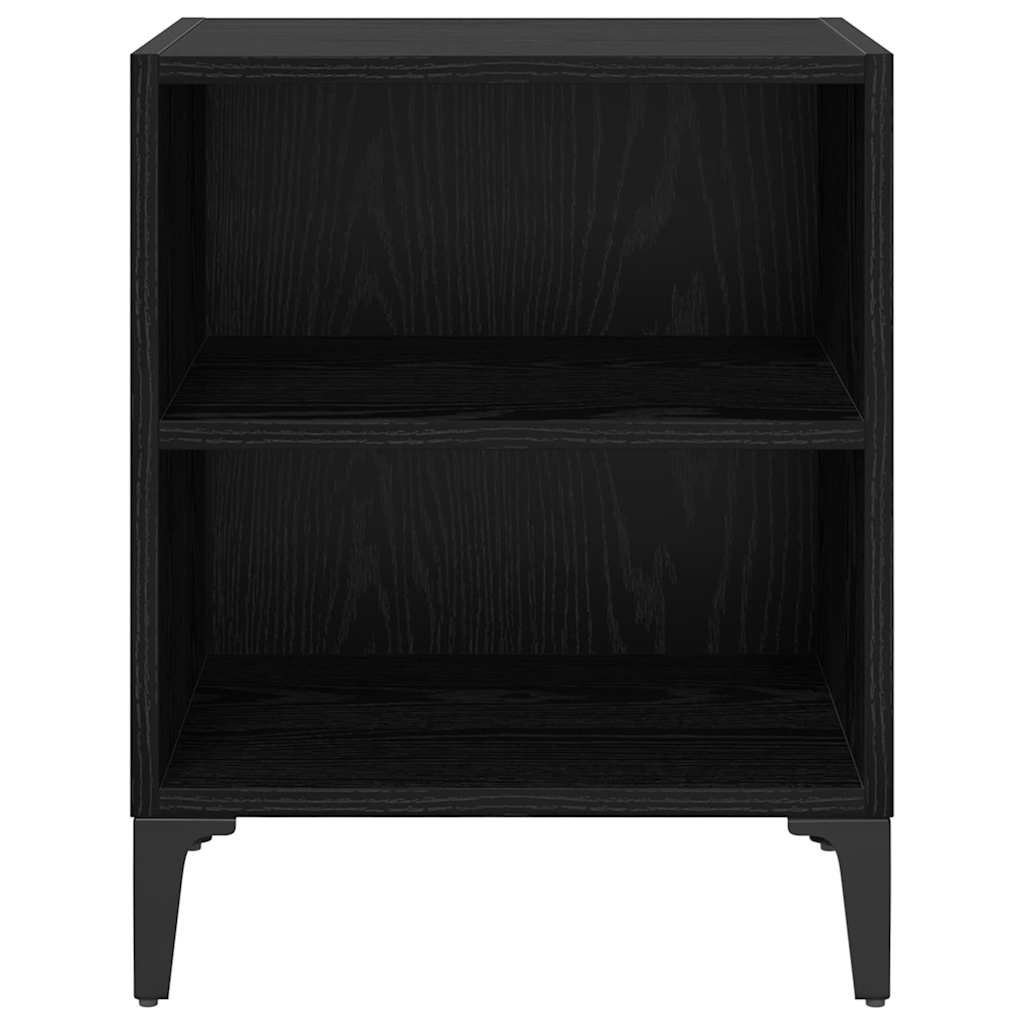 Bedside Cabinet 2 pcs Black Oak 40 x 30 x 50 cm Engineered Wood