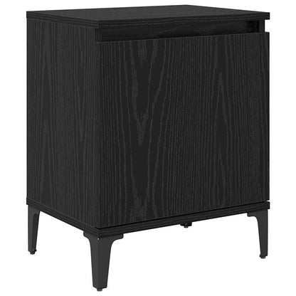 Bedside Cabinet Black Oak 40 x 30 x 50 cm Engineered Wood