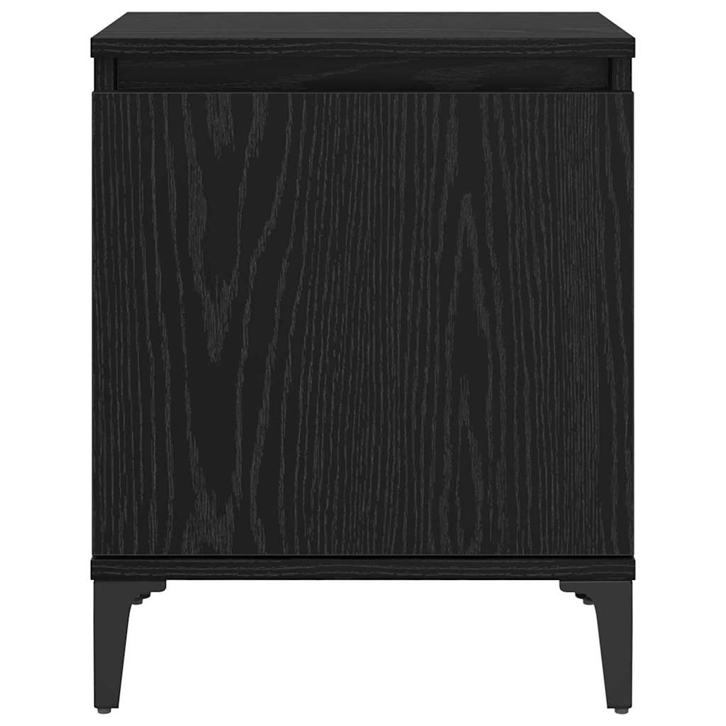 Bedside Cabinet Black Oak 40 x 30 x 50 cm Engineered Wood