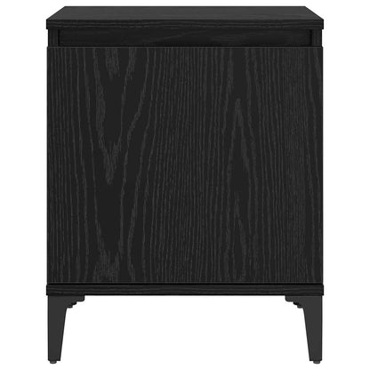 Bedside Cabinet Black Oak 40 x 30 x 50 cm Engineered Wood