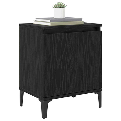 Bedside Cabinet Black Oak 40 x 30 x 50 cm Engineered Wood