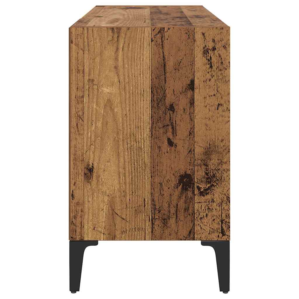 TV Cabinet Set Wall-mounted Brown Engineered Wood