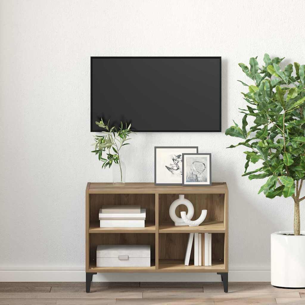 TV Cabinet Set Wall-mounted Brown Engineered Wood